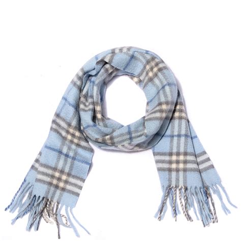 burberry scarf light blue|burberry men's blue plaid scarf.